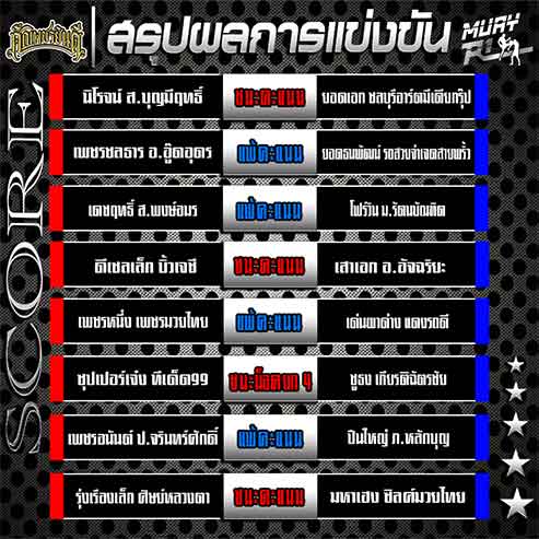 ผลการแข่งขัน