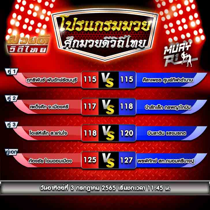 โปรแกรมการแข่งขัน