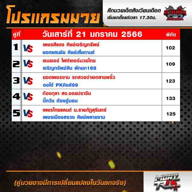 โปรแกรมมวย
