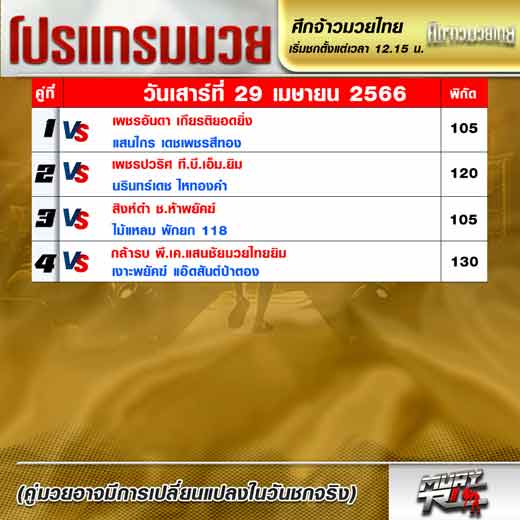 โปรแกรมมวย