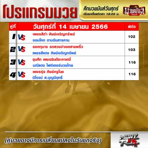 โปรแกรมมวย