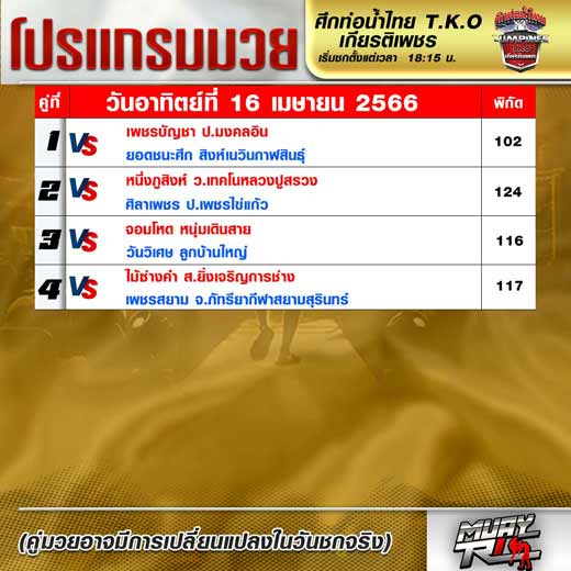 โปรแกรมมวย