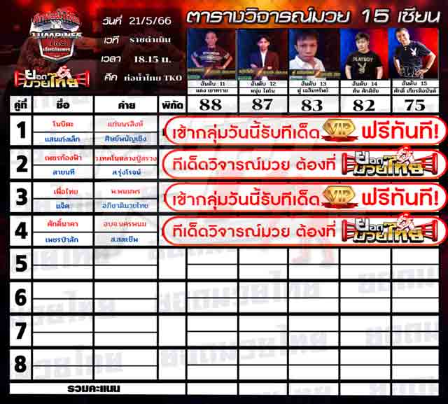ทีเด็ดมวย