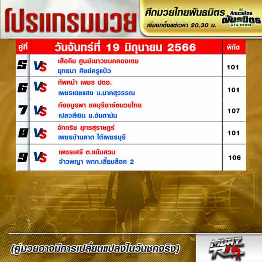โปรแกรมมวย