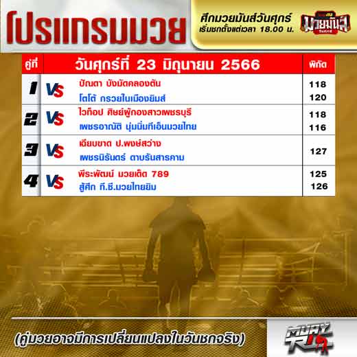 โปรแกรมมวย