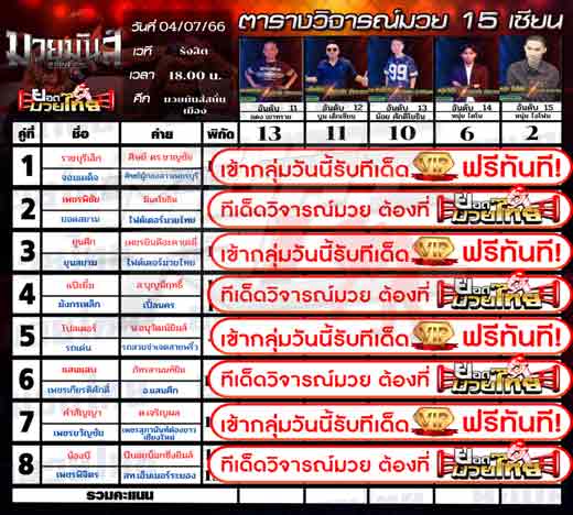ทีเด็ดมวย