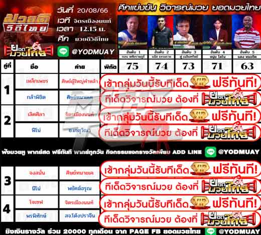 ทีเด็ดมวย