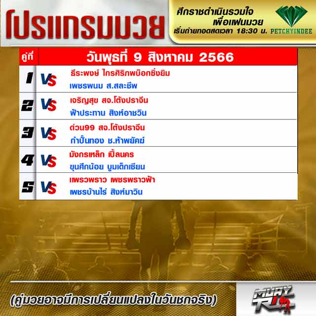 โปรแกรมมวย