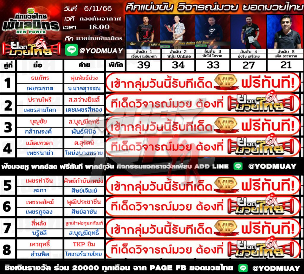 ทีเด็ดมวย